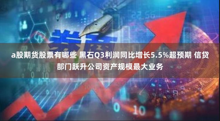 a股期货股票有哪些 黑石Q3利润同比增长5.5%超预期 信贷部门跃升公司资产规模最大业务